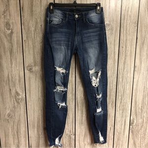 KanCan Jeans Women 25 Blue Style VBK 1384A  Denim Stretch Pants